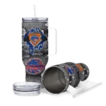 personalized boise state broncos superman shield orange gray curved tumbler best selling.webp