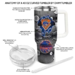 personalized boise state broncos superman shield orange gray curved tumbler best selling.webp