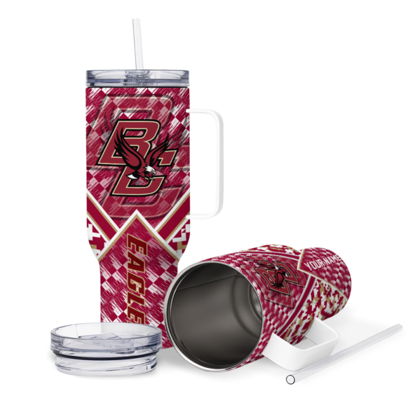 personalized boston college eagles chevron angle maroon curved tumbler high quality.webp
