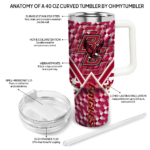 personalized boston college eagles chevron angle maroon curved tumbler best selling.webp