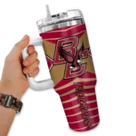 personalized boston college eagles chevron layers maroon curved tumbler best selling.webp