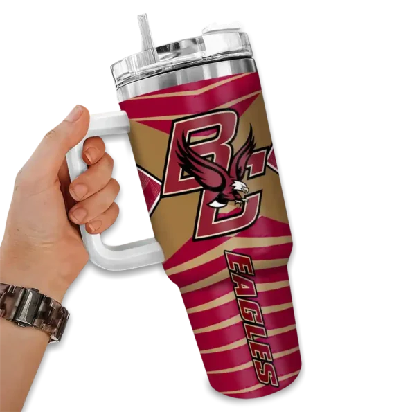 personalized boston college eagles chevron layers maroon curved tumbler fashion forward.webp