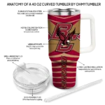 personalized boston college eagles chevron layers maroon curved tumbler best selling.webp