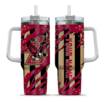 personalized boston college eagles claw cut maroon black curved tumbler best selling.webp