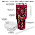 personalized boston college eagles claw cut maroon black curved tumbler best selling.webp