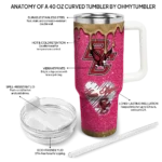 personalized boston college eagles heart helmet motif maroon curved tumbler best selling.webp