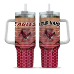 personalized boston college eagles hex texture maroon curved tumbler best selling.webp