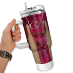 personalized boston college eagles hexagon armor maroon curved tumbler best selling.webp