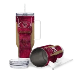 personalized boston college eagles hexagon armor maroon curved tumbler best selling.webp