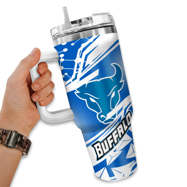 personalized buffalo bulls abstract paths royal blue curved tumbler fashion forward.webp