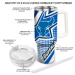 personalized buffalo bulls arrow burst royal blue curved tumbler best selling.webp