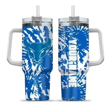 personalized buffalo bulls burst swirl royal blue curved tumbler best selling.webp