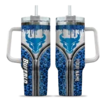 personalized buffalo bulls leopard zipper royal blue curved tumbler best selling.webp