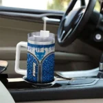personalized buffalo bulls leopard zipper royal blue curved tumbler best selling.webp