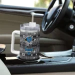 personalized buffalo bulls superman shield royal blue gray curved tumbler best selling.webp