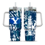 personalized byu cougars burst swirl blue curved tumbler best selling.webp