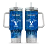 personalized byu cougars geometric prism blue curved tumbler best selling.webp