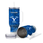 personalized byu cougars geometric prism blue curved tumbler best selling.webp
