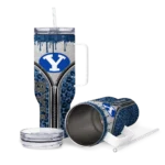 personalized byu cougars leopard zipper blue curved tumbler best selling.webp