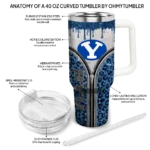 personalized byu cougars leopard zipper blue curved tumbler best selling.webp