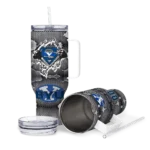 personalized byu cougars superman shield blue gray curved tumbler best selling.webp