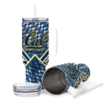 personalized california golden bears chevron angle blue curved tumbler best selling.webp