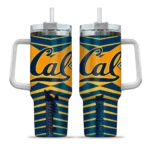 personalized california golden bears chevron layers blue curved tumbler best selling.webp