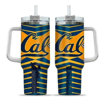 personalized california golden bears chevron layers blue curved tumbler best selling.webp