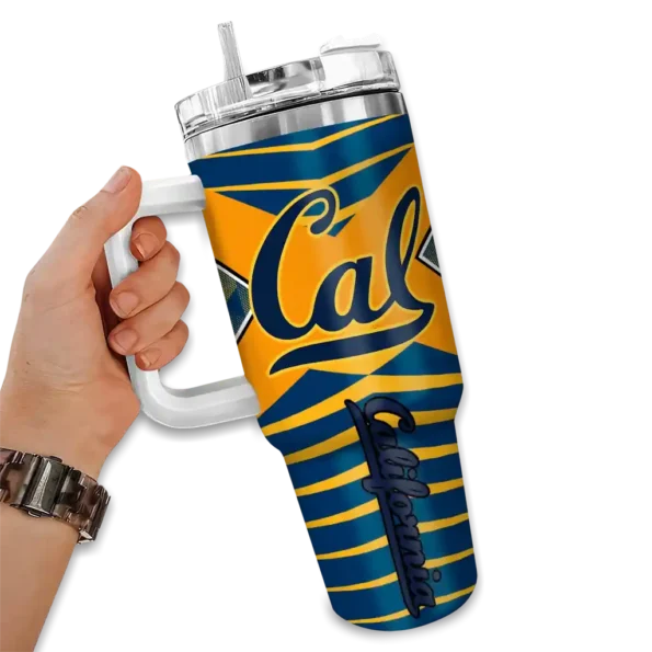 personalized california golden bears chevron layers blue curved tumbler fashion forward.webp
