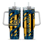personalized california golden bears claw cut blue black curved tumbler best selling.webp