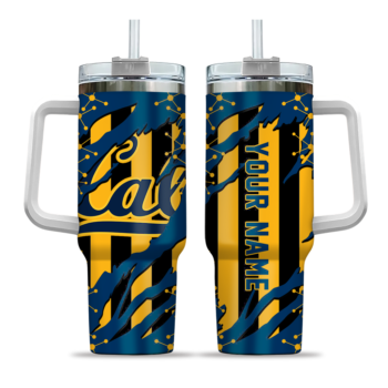 personalized california golden bears claw cut blue black curved tumbler best selling.webp