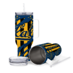 personalized california golden bears claw cut blue black curved tumbler best selling.webp