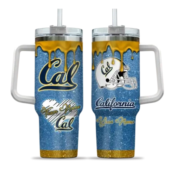 personalized california golden bears heart helmet motif blue curved tumbler best selling.webp