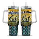 personalized california golden bears hex texture blue curved tumbler best selling.webp
