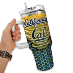 personalized california golden bears hex texture blue curved tumbler best selling.webp