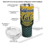 personalized california golden bears hex texture blue curved tumbler best selling.webp