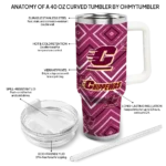 personalized central michigan chippewas bold diamonds maroon curved tumbler best selling.webp