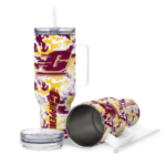 personalized central michigan chippewas camo mashup maroon white curved tumbler best selling.webp