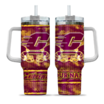 personalized central michigan chippewas honey streaks maroon curved tumbler best selling.webp