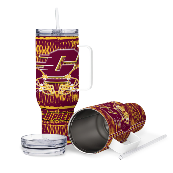 personalized central michigan chippewas honey streaks maroon curved tumbler high quality.webp