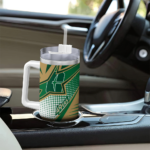personalized charlotte 49ers arrow burst green curved tumbler best selling.webp