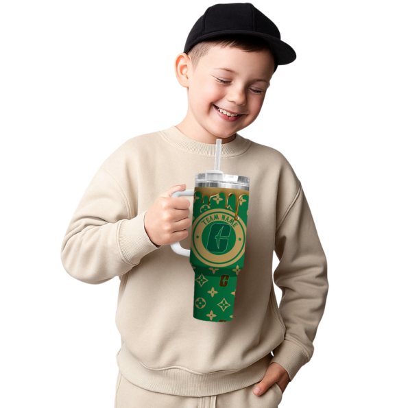 personalized charlotte 49ers bullseye drips green curved tumbler latest model.webp