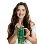 personalized charlotte 49ers burst swirl green curved tumbler best selling.webp