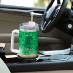 personalized charlotte 49ers geometric prism green curved tumbler best selling.webp