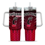 personalized-cincinnati-bearcats-hex-texture-red-curved-tumbler-best-selling.webp