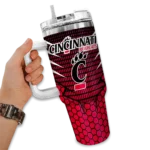 personalized-cincinnati-bearcats-hex-texture-red-curved-tumbler-best-selling.webp