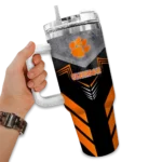 personalized-clemson-tigers-arrow-armor-orange-black-curved-tumbler-best-selling.webp
