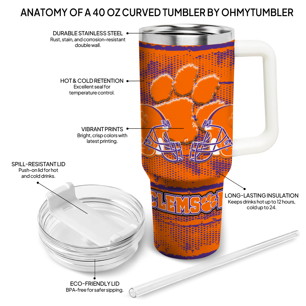 personalized-clemson-tigers-honey-streaks-orange-curved-tumbler-new-arrival.webp