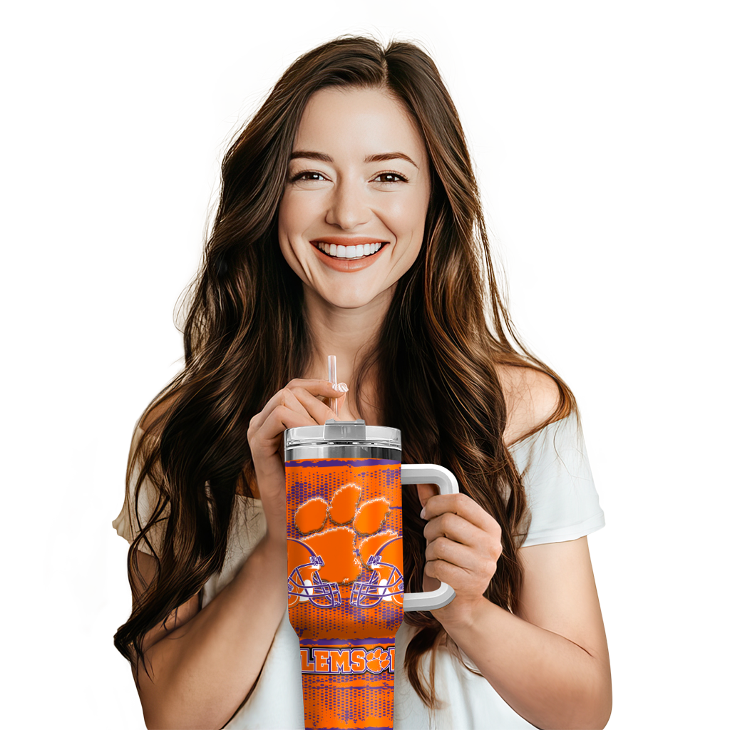 personalized-clemson-tigers-honey-streaks-orange-curved-tumbler-premium-grade.webp