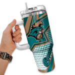 personalized-coastal-carolina-chanticleers-arrow-burst-green-curved-tumbler-best-selling.webp